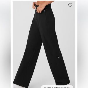 ALO High Waist on Point Moto Trousers - Black